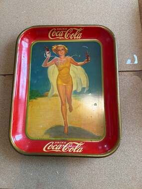 1937 Original Coca Cola Advertising Tray By American Art Works